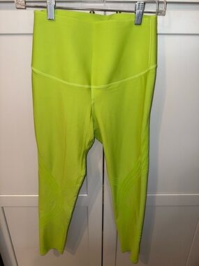 Fanka Neon Green Sculpt Leggings High Rise Compression Gym Yoga NWOT